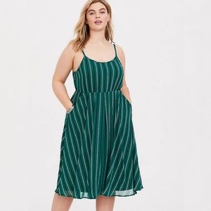 Midi Chiffon Pleated Dress